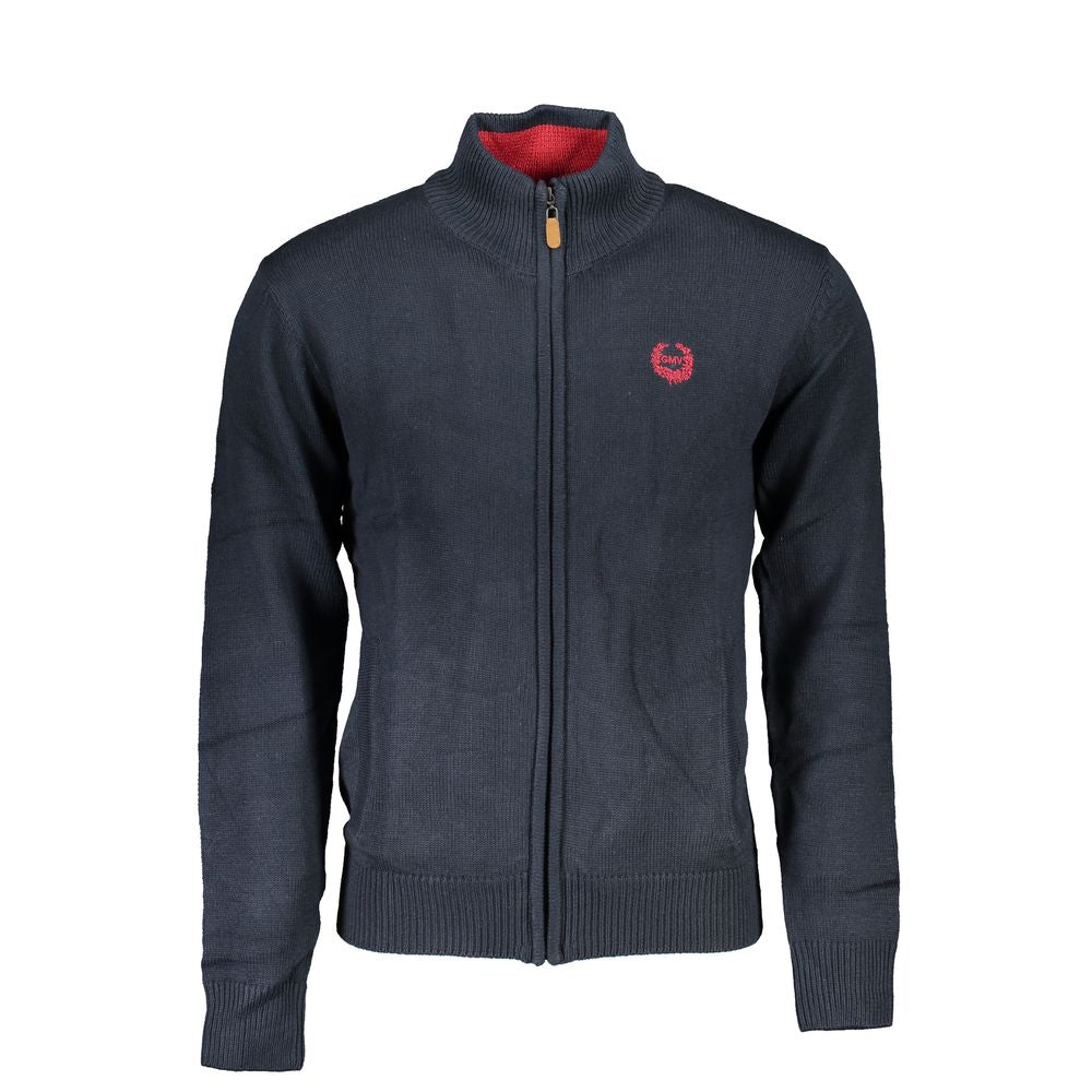 Blue Cotton Men's Cardigan