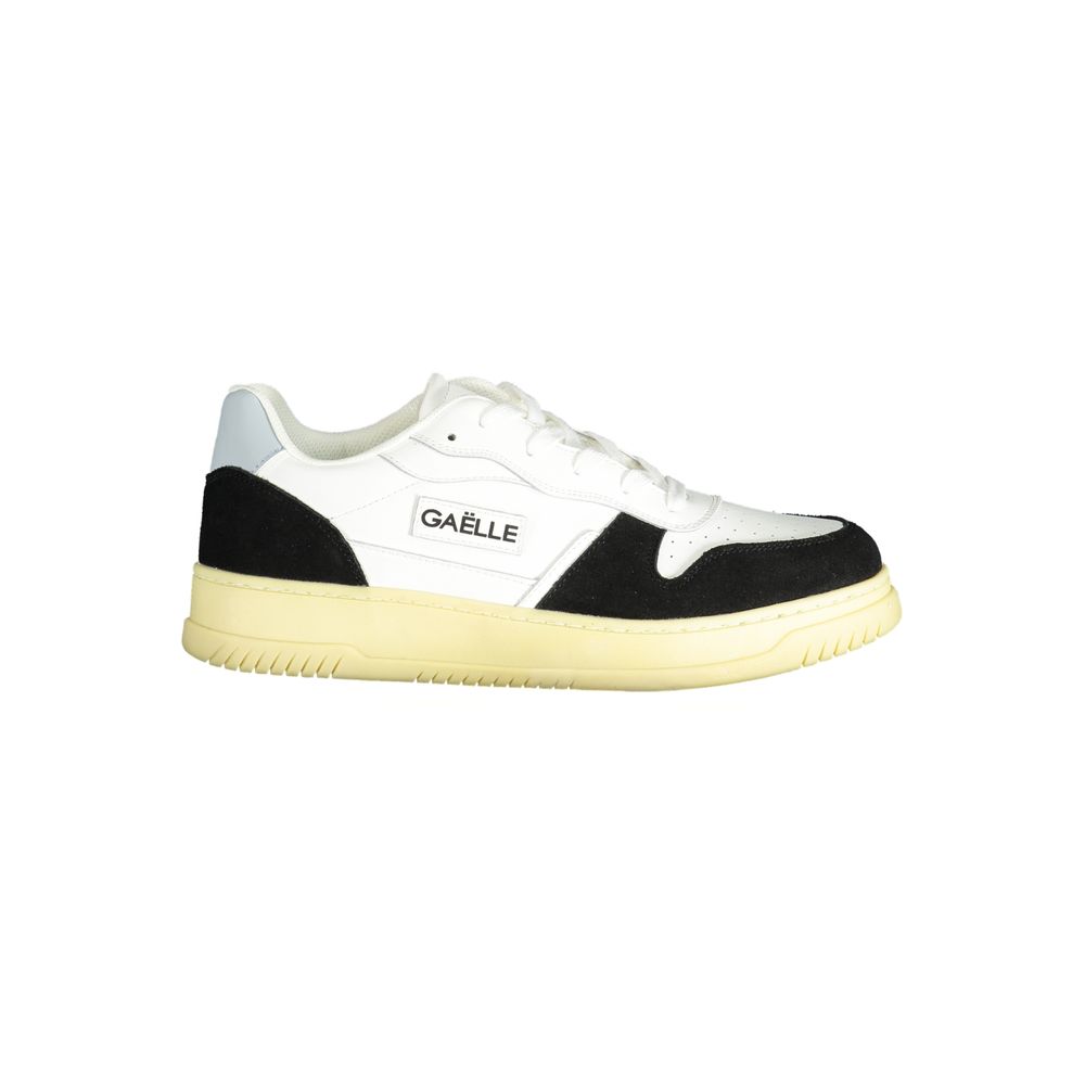 White Polyurethane Men Sneaker