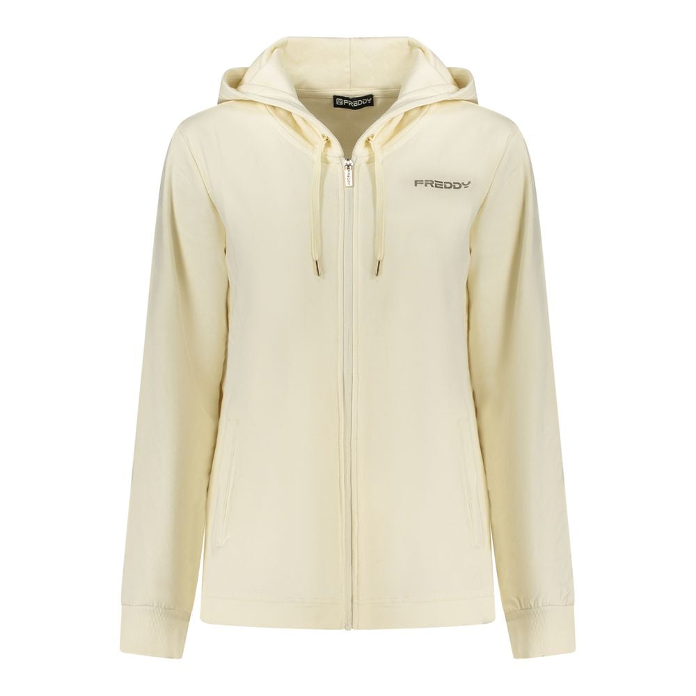 Bianco Cotton Women Sweatshirt