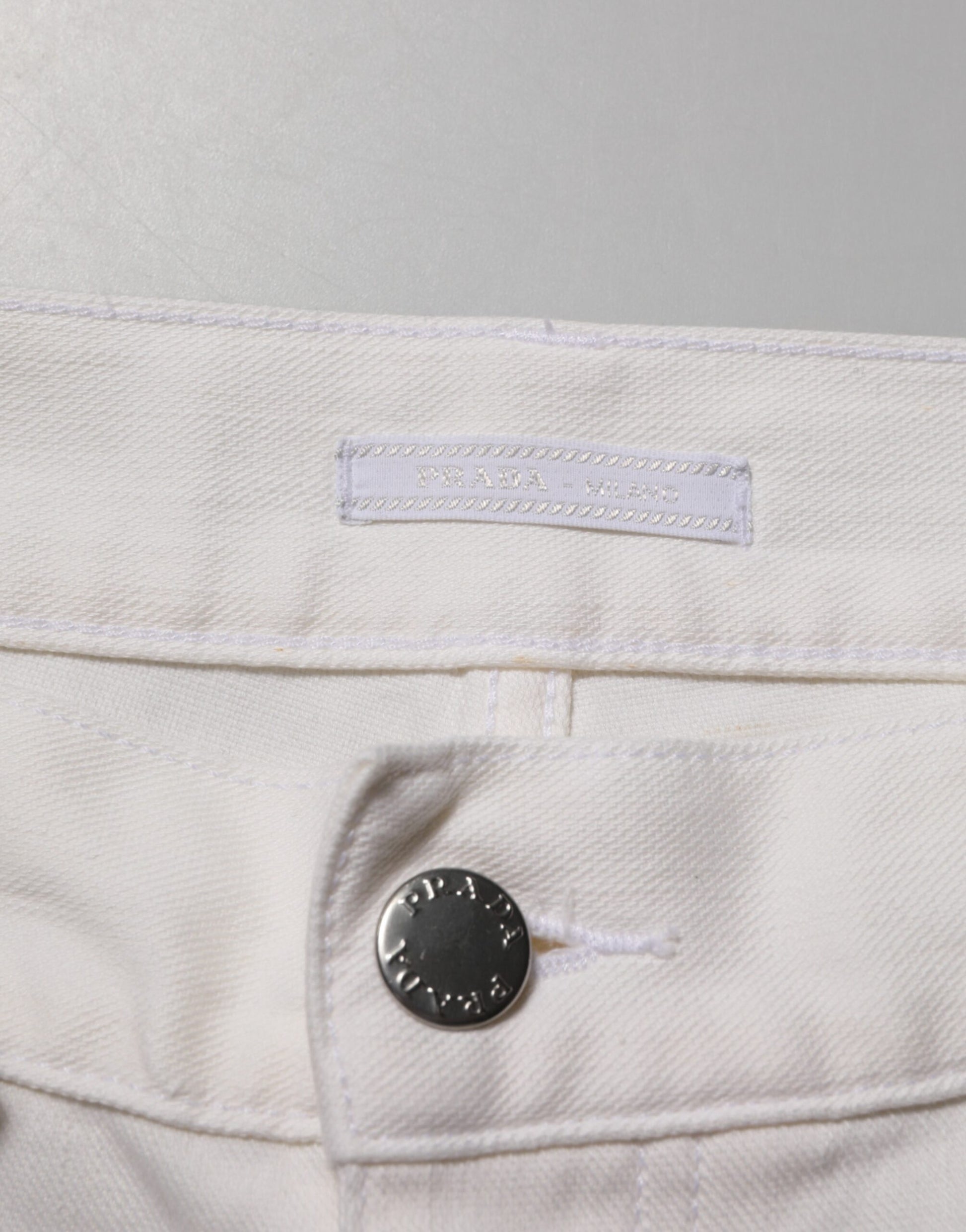 White Mid Waist Skinny Fit Denim Casual Trouser Jeans
