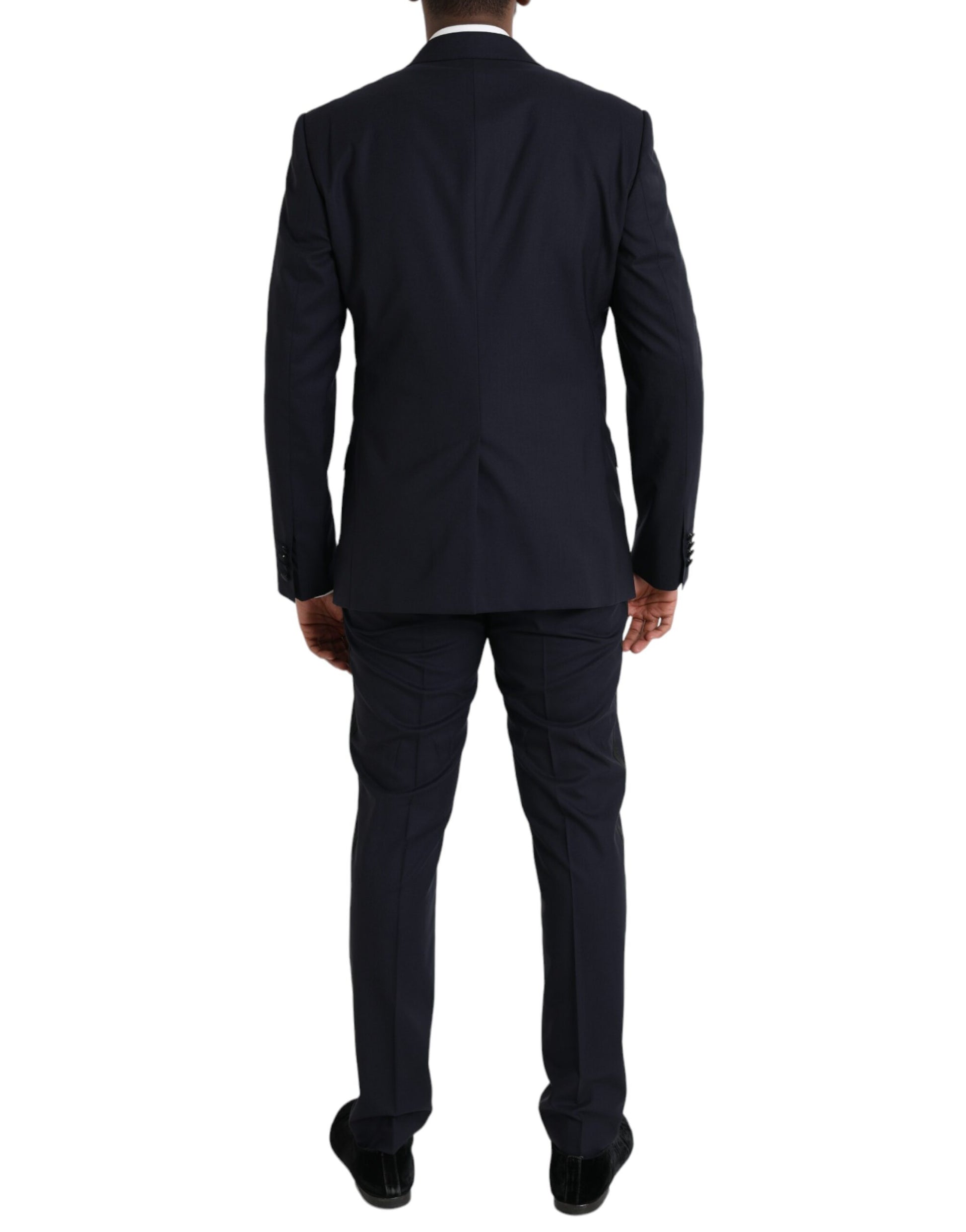 Blue Wool MARTINI 1 Button Men 3 Piece Suit