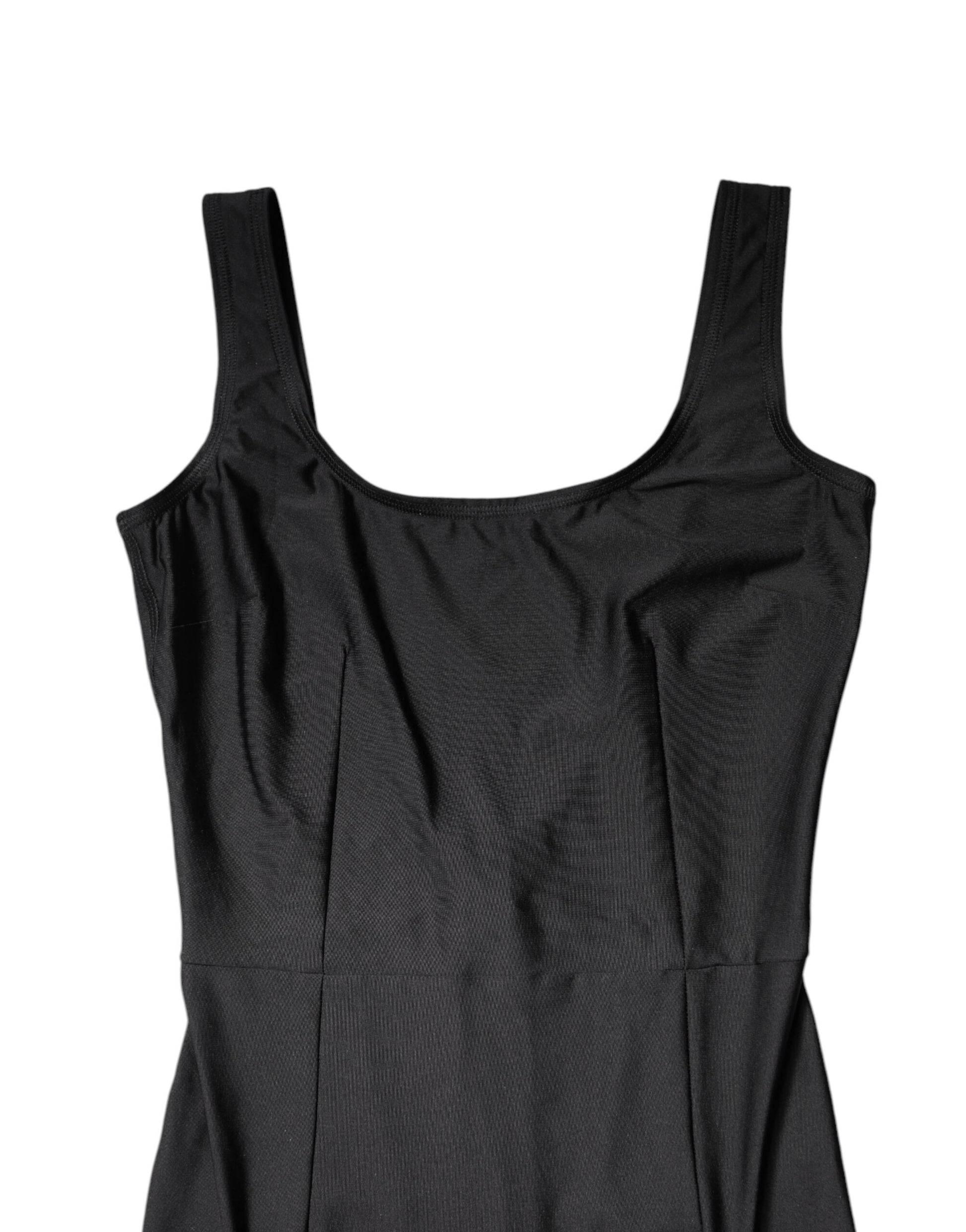 Black Sleeveless Bodycon Women Jumpsuit Dress