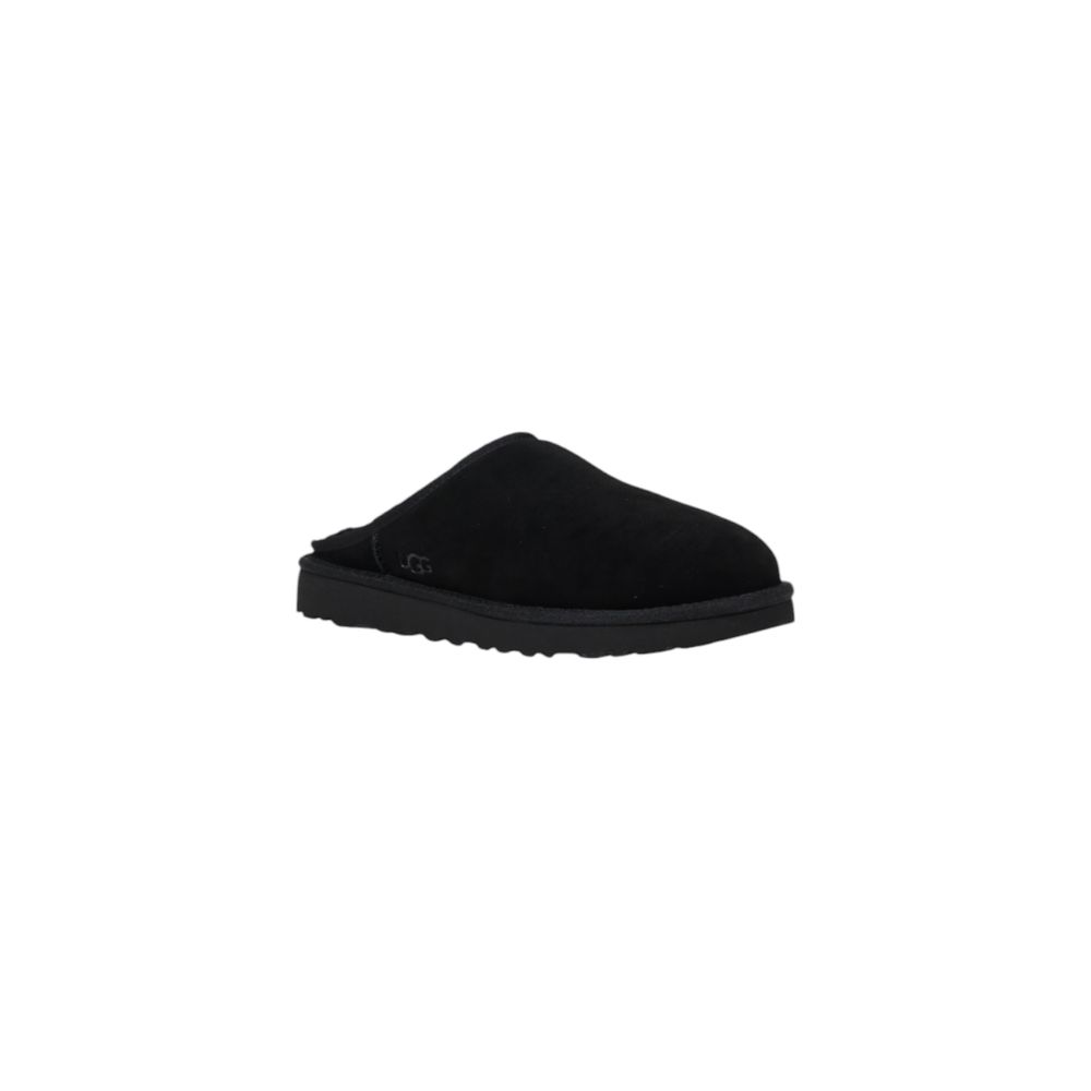 Black Suede Leather Clogs