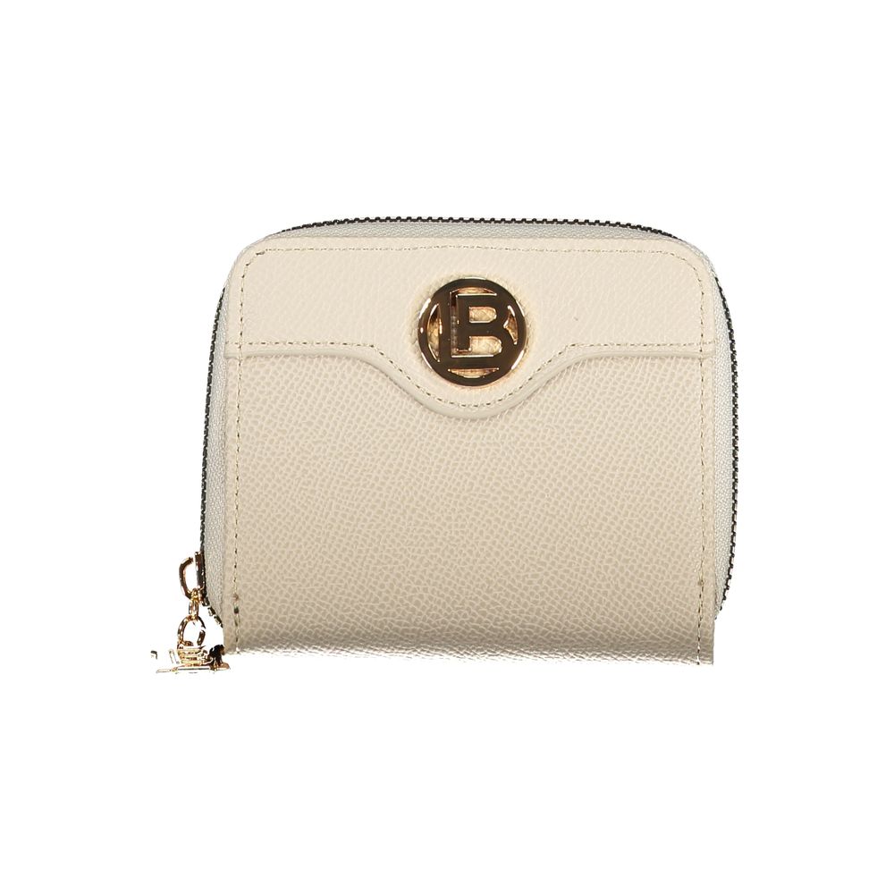 Beige Polyurethane Women Wallet