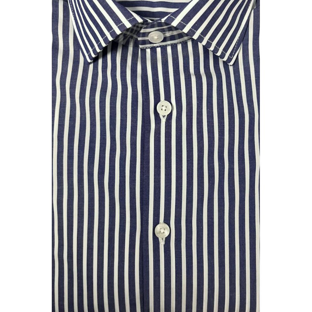 Blue Cotton Men Shirt