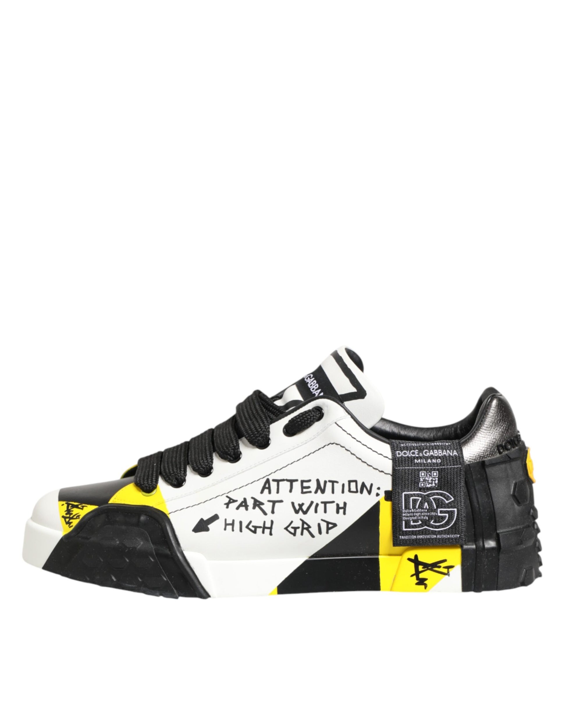 Multicolor Leather Graffiti Low Top Sneakers Shoes