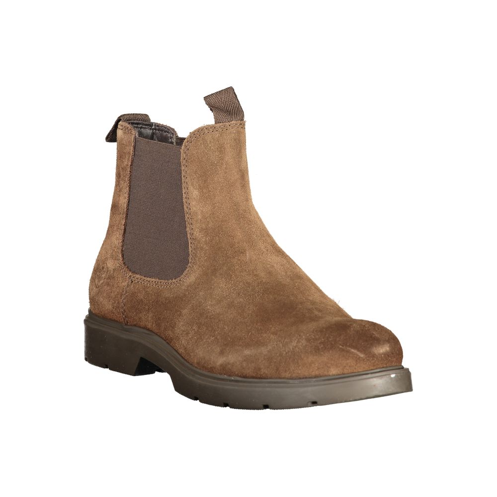 Marrone Leather Men Ankle Boot