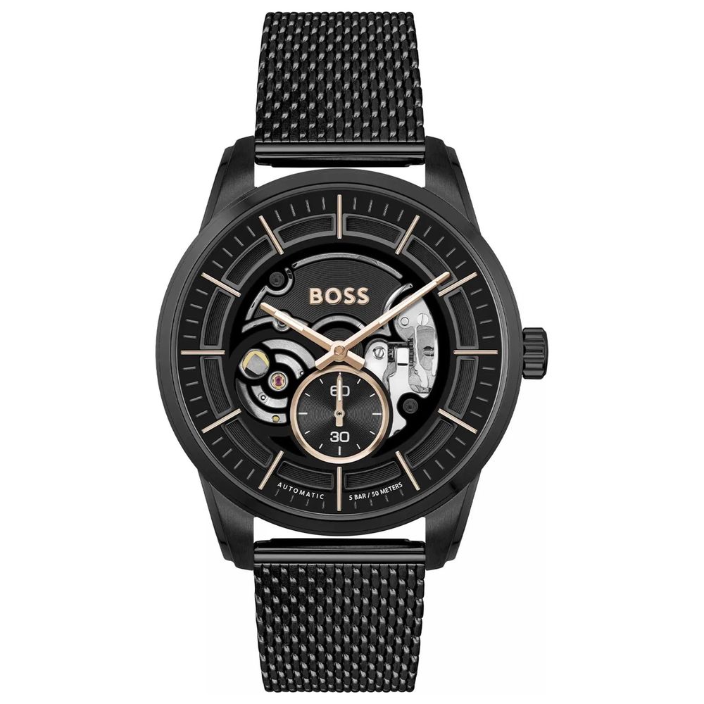 Black Stainless Steel Dress Watch