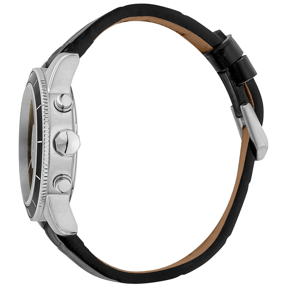 Black Leather Watch
