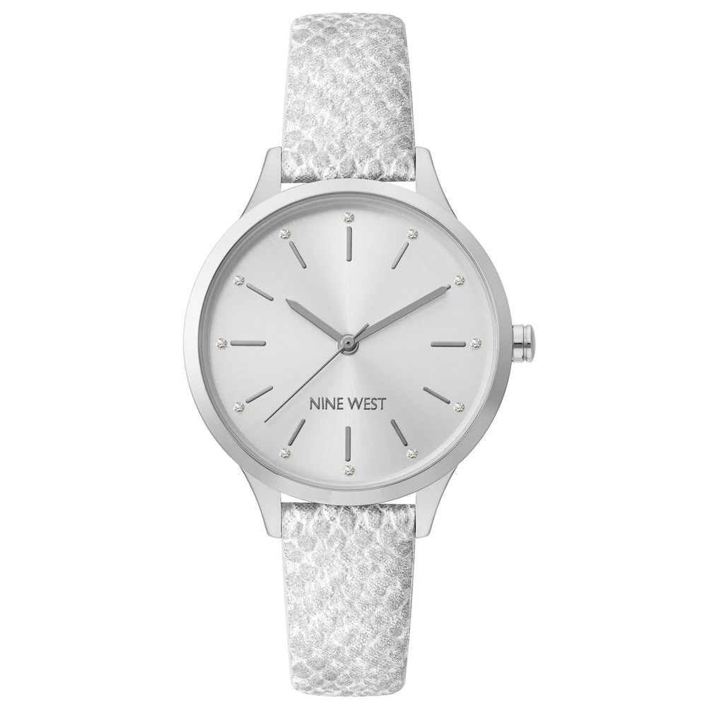 Gray Leather Dress Watch
