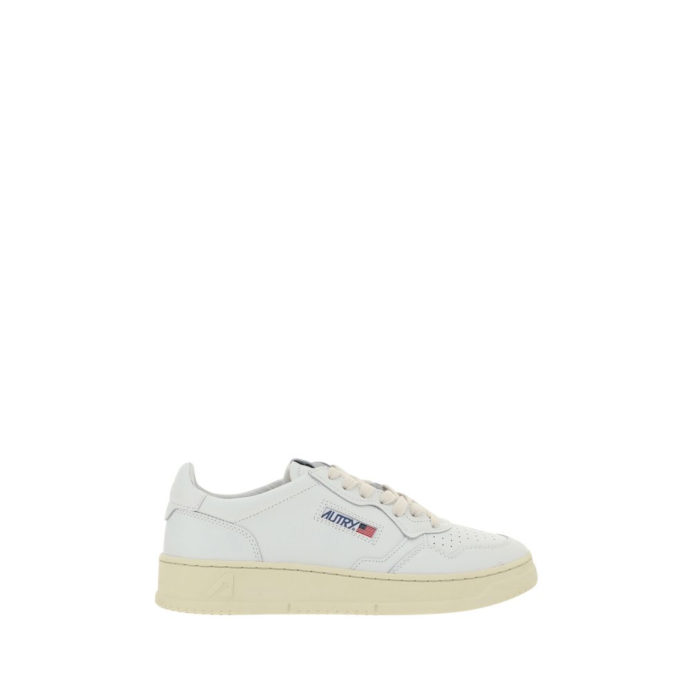 White Calf Leather Bos Taurus Sneakers