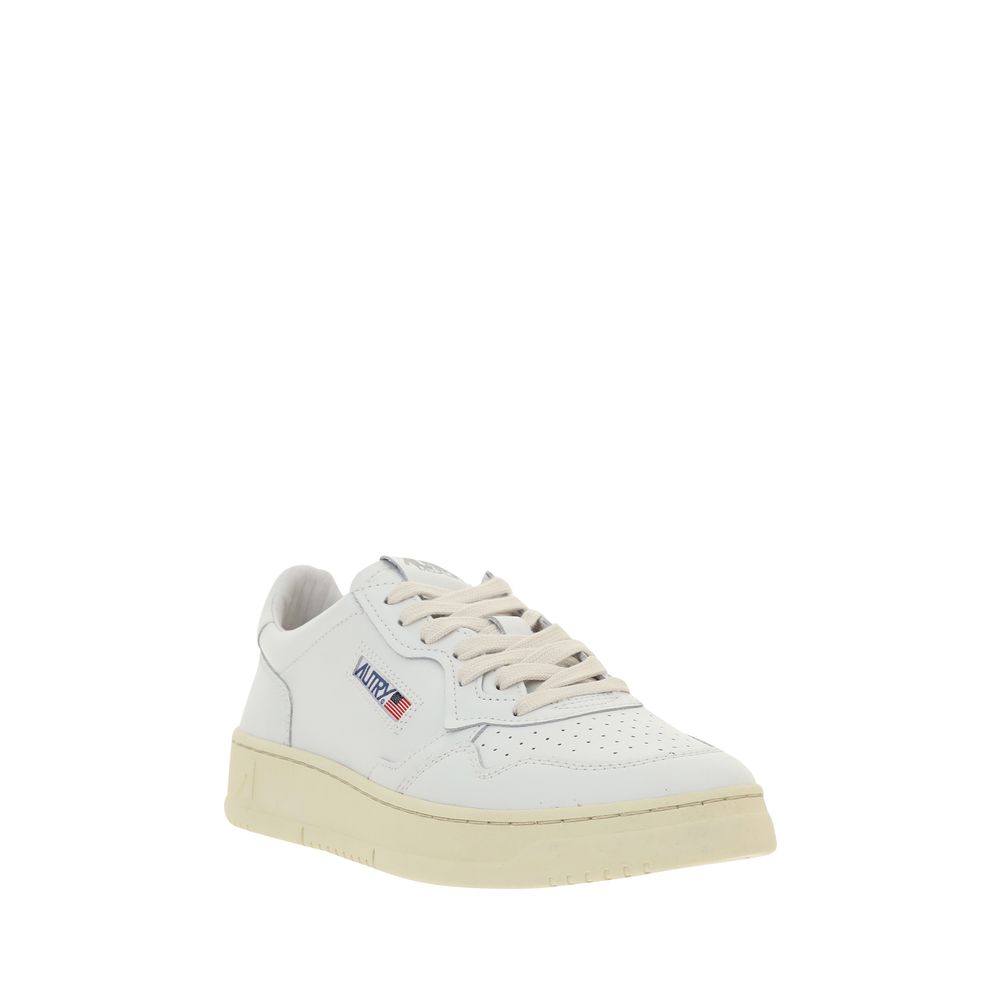 White Calf Leather Bos Taurus Sneakers