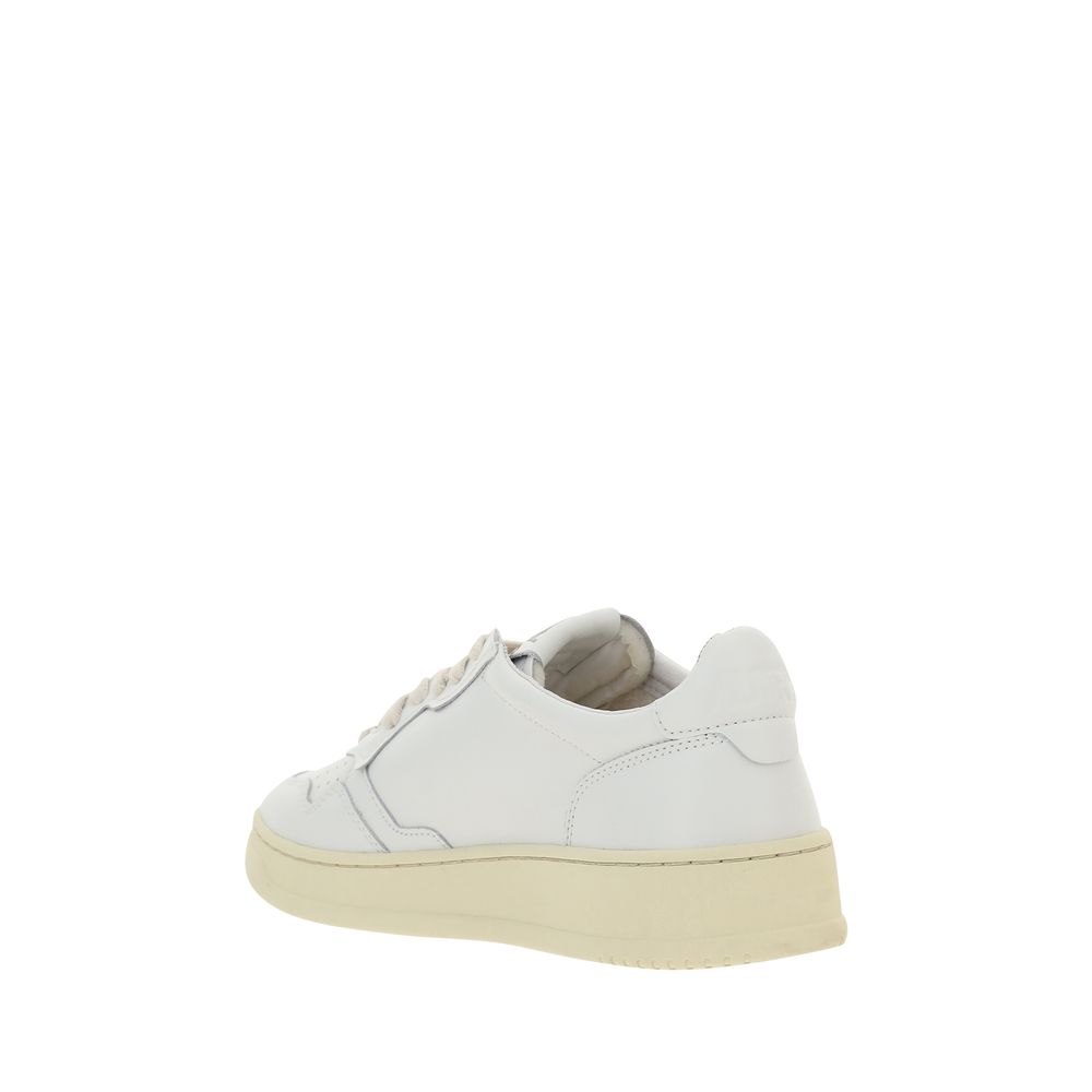 White Calf Leather Bos Taurus Sneakers