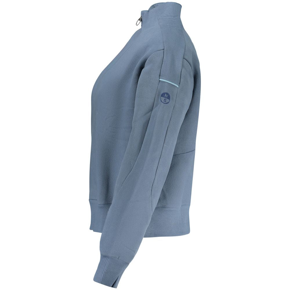 Blue Cotton Women's Sweatshirt