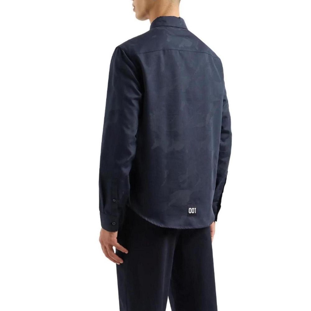 Blue Cotton Dress Shirt