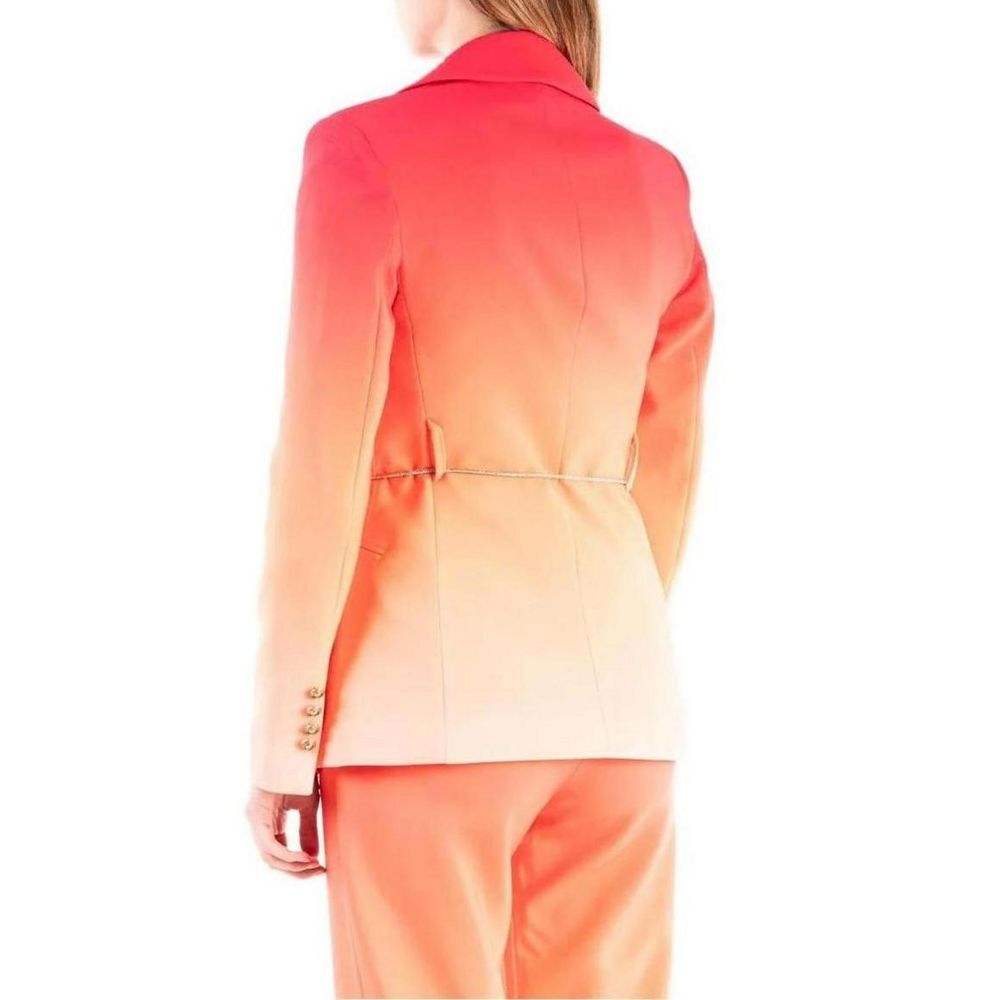 Orange Polyester Blazer