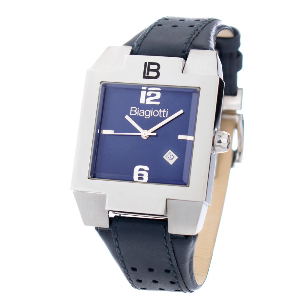 Black Leather Dress Watch