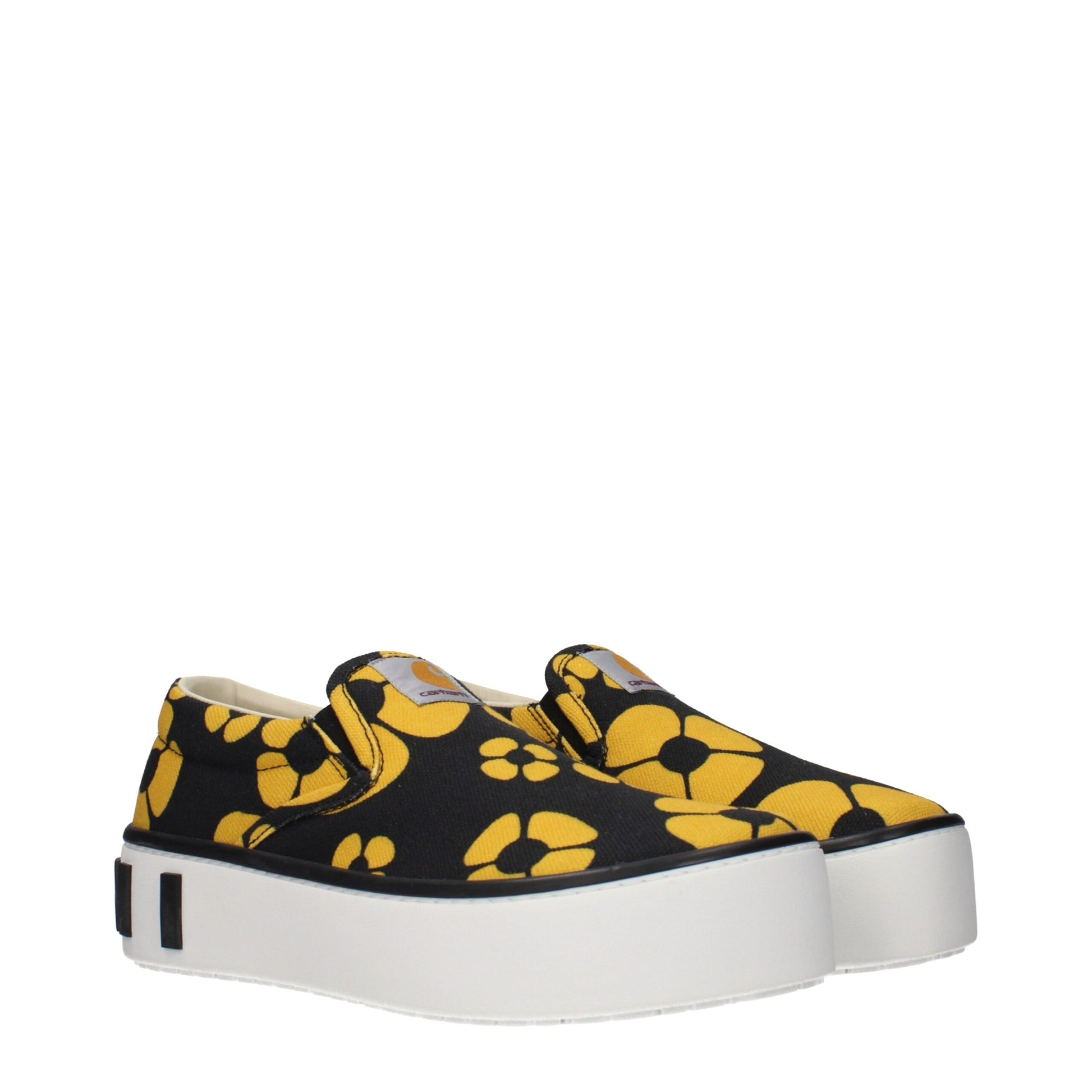 Blue Fabric Slip-On Loafers