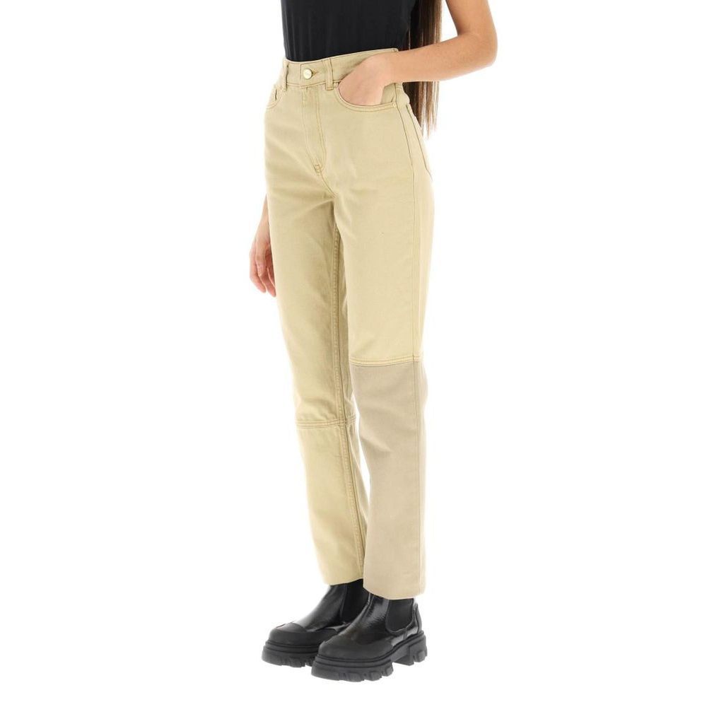 Brown Cotton Jeans Denim