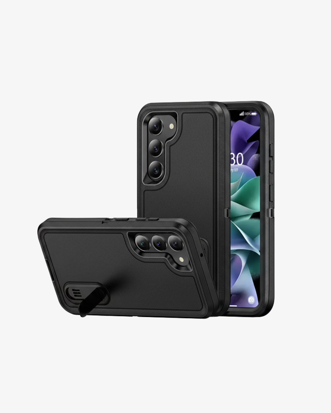 Heavy Duty mobilskal i matt design med stativ för Samsung Galaxy